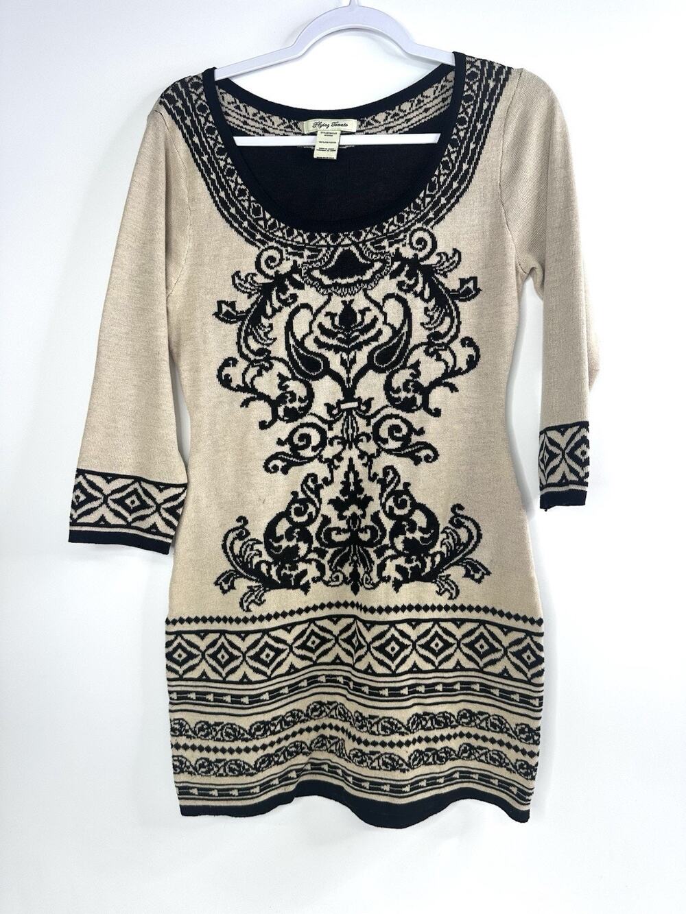 Flying Tomato Bodycon Sweater Dress Mini Academia Preppy Downtown Chic Medium
